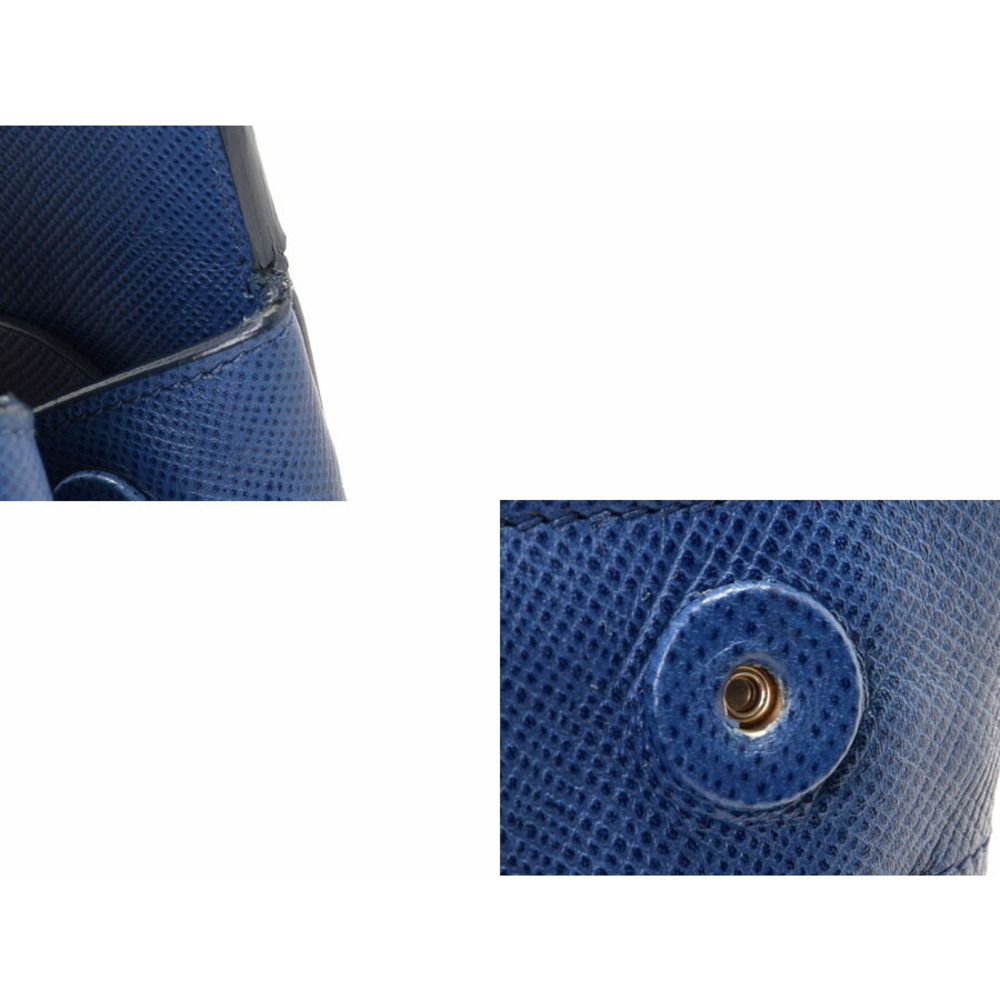 Prada bag Tote blue beige Saffiano canvas Cuir Double - Picture 8 of 11